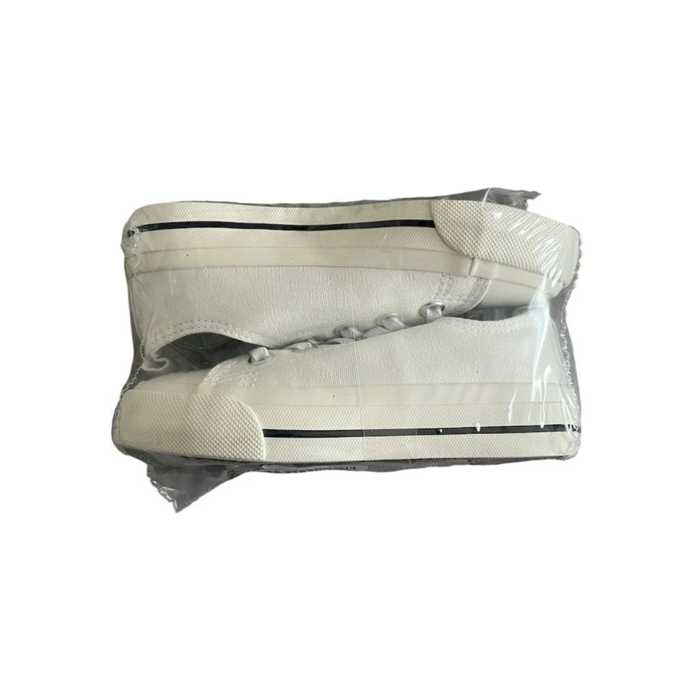 Fashion Fefoe Sneakers Youth Unisex Size 9.5 White Canvas